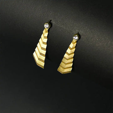 Golden Stripes Earrings
