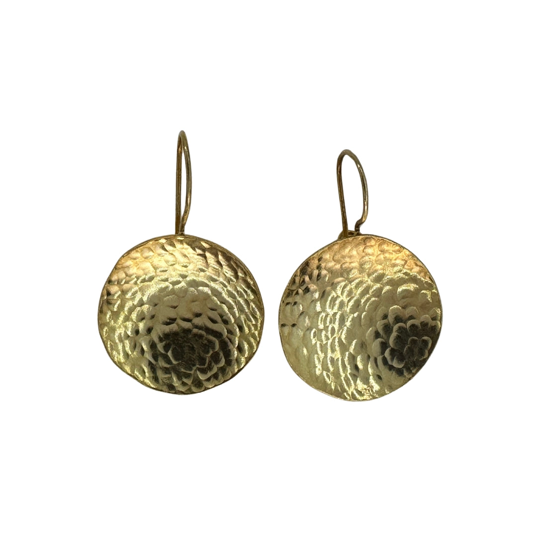 Hammered Dome Drop Earrings