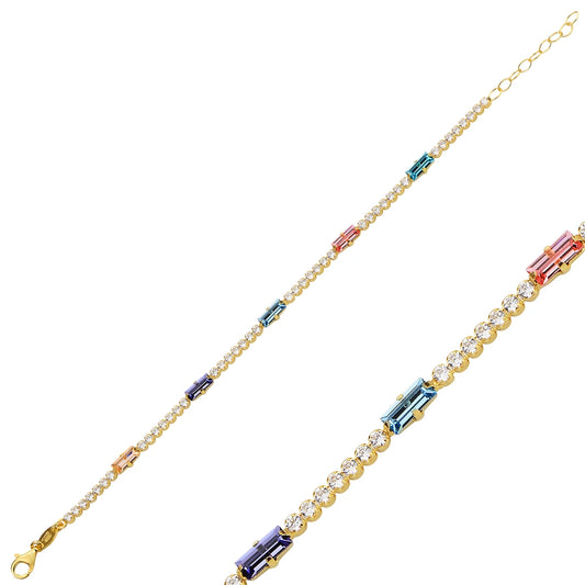 Blue Radiance Fusion Gold Bracelet