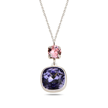 Sapphire & Rose Double Pendant