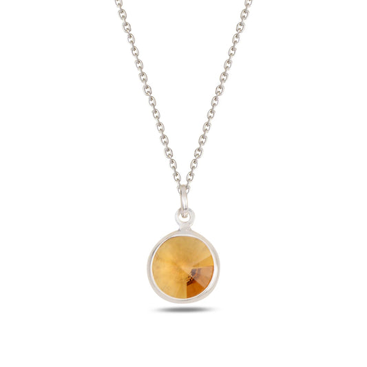 Golden Ember Silver Pendent